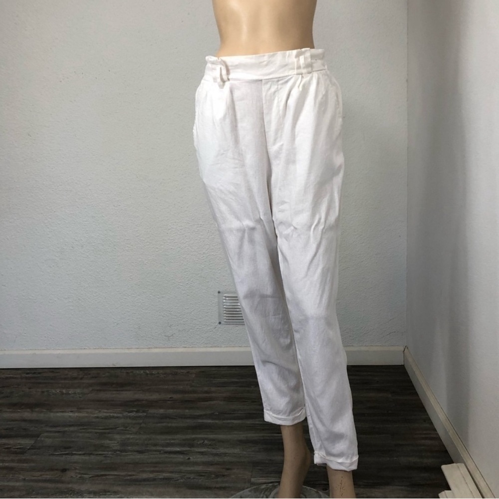 Love Tree linen blend elastic waist on the back old white size:M